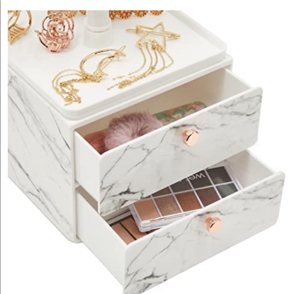 NEW IN BOX Marble Rose Gold Jewelry and Make-up Organizer - Picture 2 of 4